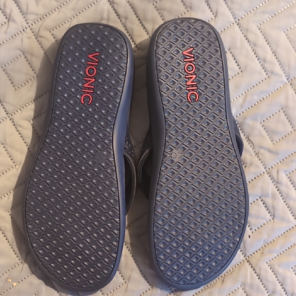 Vionic Women's Tideperf Navy Blue Flip Flop Sandals Size 9 Orthoheel - Picture 3 of 4